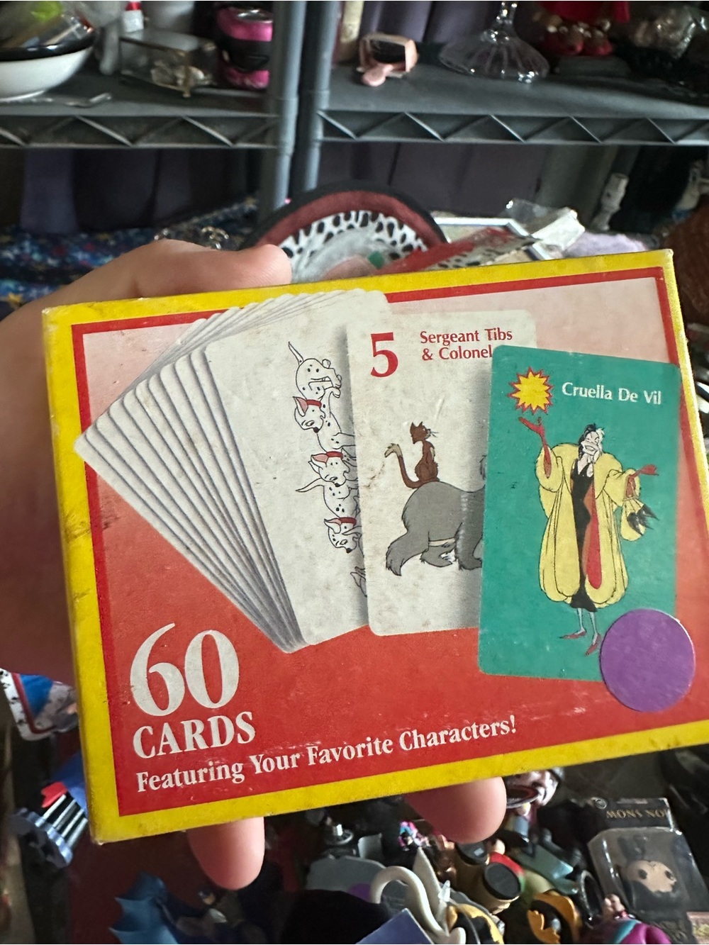 Disney Cruella De Vil Playing Cards - Yellow/Red Box (60 Cards)
